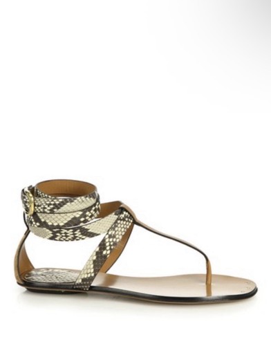 Gucci python ankle wrap thong - gucci,