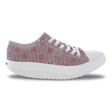 JML Walkmaxx Trend scarpe per il tempo libero scarpe da ginnastica donna a righe bianche UK 3,5 EU 36