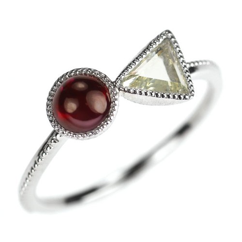 Anello con diamanti rubino
