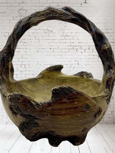 Cesto design pesce legno