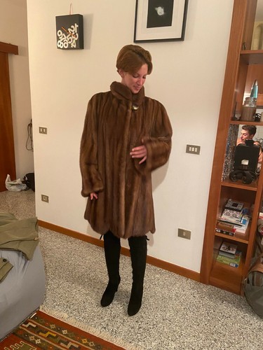 Pelliccia visone femmina con - pelliccia,