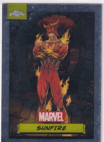 Scheda topps marvel chrome - marvel,