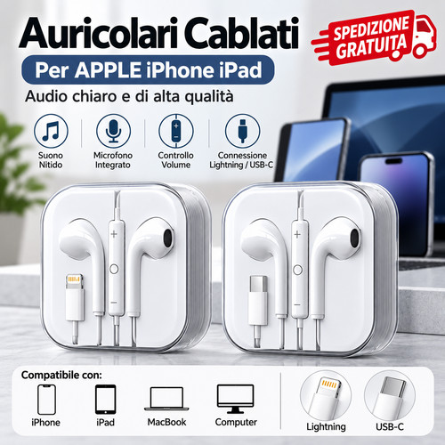 Auricolari cablati premium per
