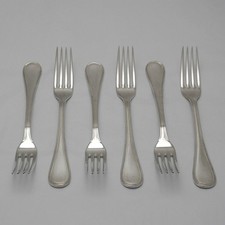 Servizio posate sei forchette da tavola ENGLISH THREAD design Elkington piatto argento