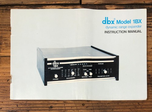 Dbx model 1bx range - dbx,