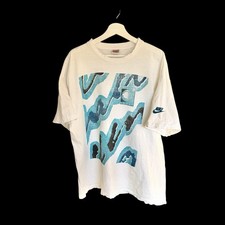 T-Shirt Vintage Nike Challenge Court Tennis Bianca Agassi Uomo XL USA