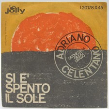 Disco Vinile 45 giri adriano celentano si è spento il sole giulio libano jolly