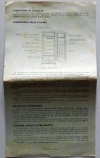 VINTAGE istruzioni uso FRIGORIFERO AMBRA TORINO