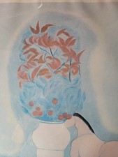 G. CESETTI VASO DI FIORI CON CAVALLO MIS. 50X70 PERFETTO STATO INCORNICIATO