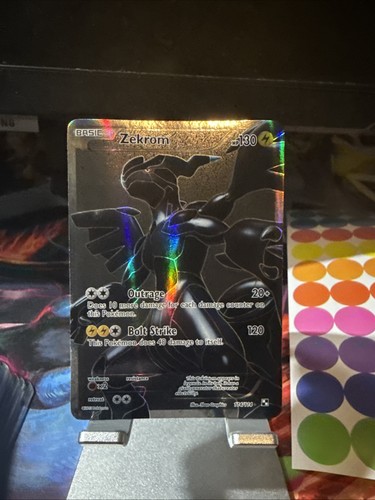 Carta pokémon tcg zekrom - carta, nero
