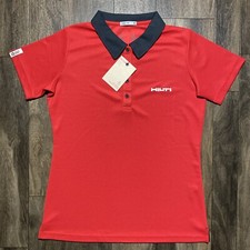 Hilti Tools Camicia Donna Media Rossa Moda Aziendale Lavoro Polo Golf Elasticizzata