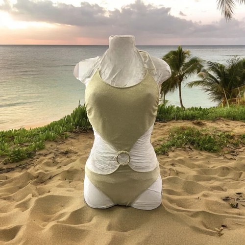 Nina27 trikini lurex gold - –,