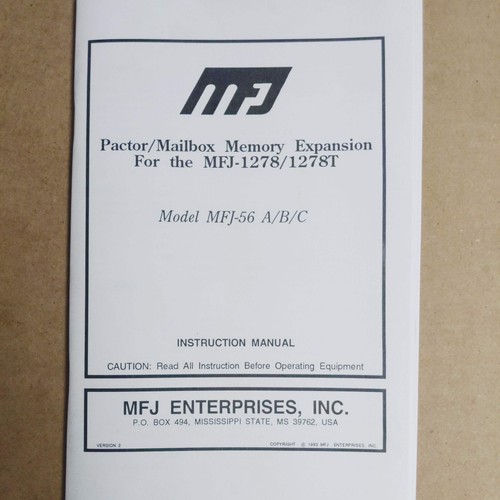Mfj c pactor mailbox - a/b/c, pactor/mailbox