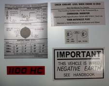 Set decalcomanie sotto cofano