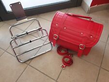 KIT PORTAPACCHI CROMATO  PER VESPA PX 125 150 200 PE CON BAULETTO  E  CINTURINE
