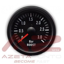 manometro pressione turbo 0 - 3 bar 52 mm retroilluminato bianco classico diesel