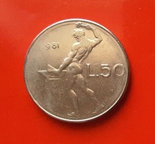 50 LIRE 1981 SENZA L'1 DELLA DATA E CON R E PRIMO 9 EVANESCENTI [A432]