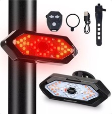 FRECCE BICI BICICLETTA MONOPATTINO LUCE LED WIRELESS SEGNALE SONORO RICARICABILE