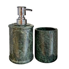 Set da Bagno in Marmo Verde