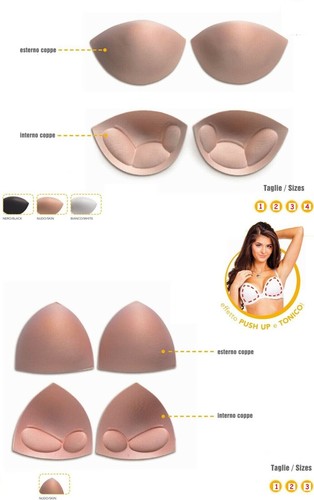 Coppe push per reggiseno - push, up