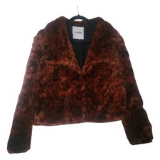 Giacca pelliccia sintetica BB Dakota LEOPARDATA stampa animalier ritagliata Y2K grunge donna media