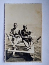 BELLARIA 1931 bagnanti bambino pedalò pattino Foto Rimini vecchia cartolina *