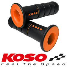 Set Manopole Arancioni KOSO di Ricambio Universali per moto motard pitbike cross