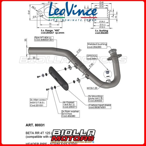 80031 kit collettori - kit, leovince