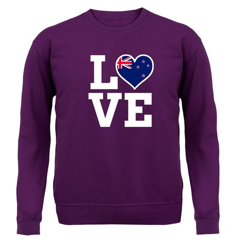 Love new zealand flag felpa - new,