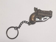Vecchio Portachiavi metallico MINI PISTOLA REPLICA GIOCATTOLO (old keyring)