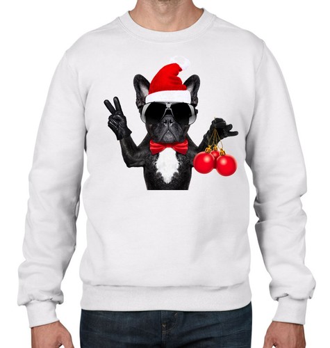 Bulldog francese con natale - bulldog,