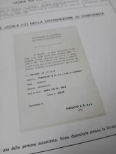 VESPA 125 TS VNL3 documento Originale FAC SIMILE DICHIARAZIONE CONFORMITÀ 1978