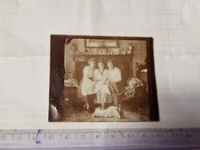 Foto Old Photo  Primi Novecento Ritratto  in Interno Camino GA398 ^