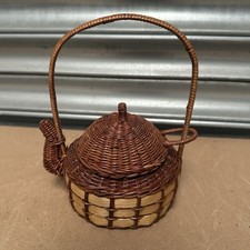Vintige Wicker Tea Pot Kettle