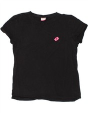 T-shirt donna LOTTO UK 18 XL nero cotone CB61