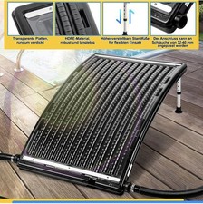 PANNELLO SOLARE PER PISCINA 110x65x15 Cm Riscaldamento Solare 10000 l/h VEDIFOTO