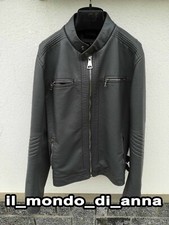 GIACCA GIUBBOTTO UOMO ECO PELLE POLIESTERE TAGLIA XXL GRIGIO MODA INVERNO NUOVO