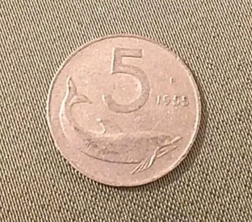 Moneta rara lire delfino - moneta,