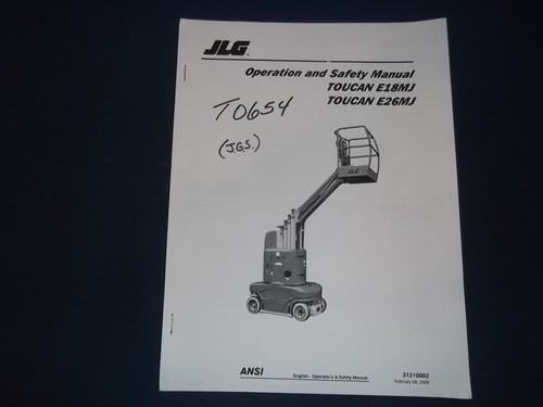 Jlg toucan e18mj e26mj - e18mj, manuale
