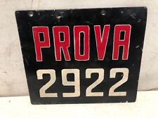 Targa automobile  in metallo Prova 