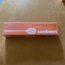 Sambonet Hannah 6 Cucchiaini Caffè Moka Nuovi Sigillati Compasso D’Oro 1994