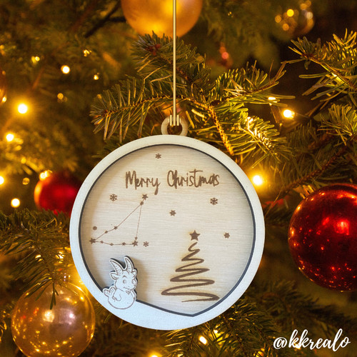 Pallina natale legno di - in,
