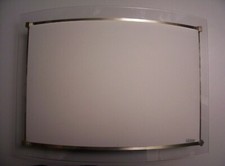 Plafoniera parete rettangolare LUCENTE 2x24W vetro opale/trasp. base in acciaio