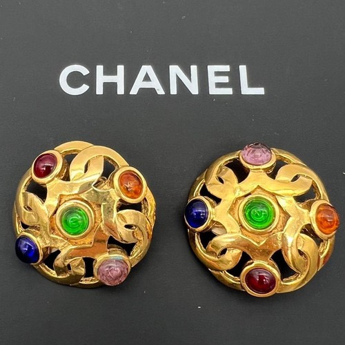 Orecchini vintage chanel 5 - orecchini, 2
