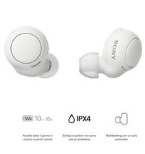 AURICOLARI SONY WF-C500 TRUE WIRELES CUFFIE INTRAURICOLARI IPX4 20 ORE BIANCO
