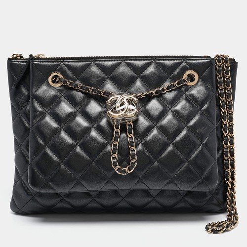 Borsa chanel nera pelle - borsa,