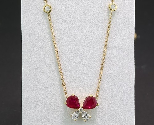 Collana rubini diamanti - collana, di