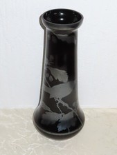 Vaso In Vetro Art Deco Nero