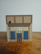 The Cat’s Meow Vintage Wild West Series Marshal’s Office W. Earp Wooden Decor 