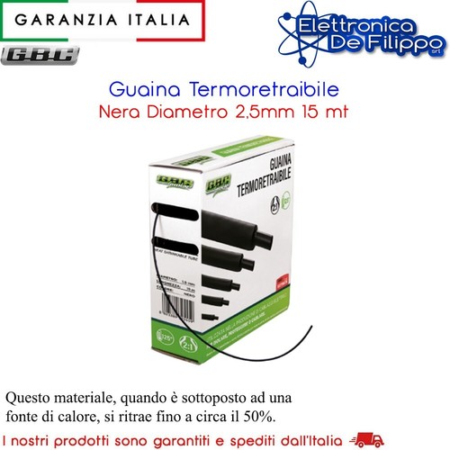 Guaina termoretraibile nera - termoretraibile,